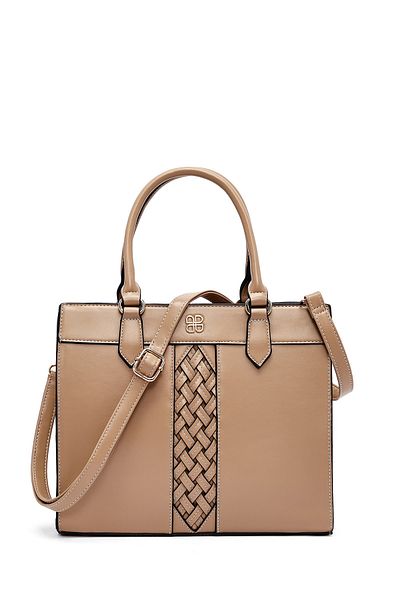 Derimod Women's Brown Long Strap Patterned Shoulder Bag 25Sbd264118