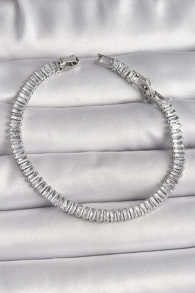 merland benvecocuk Brass Silver Color Zircon Stone Waterway Model Women's Bracelet - Lisinya