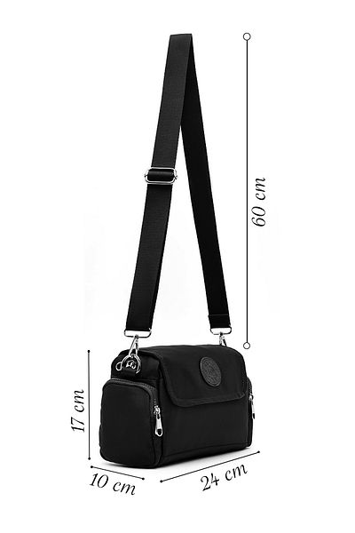Derimod Women's Black Fabric Crossbody Bag 25Sbd27606F