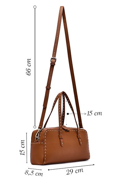 Derimod Women's Brown Long Strap Shoulder Bag 25Sbd2862Ft