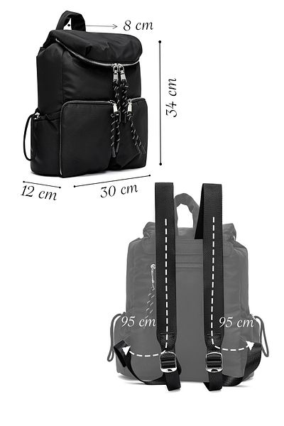 Derimod Women's Black Fabric Backpack 25Sbd27806F
