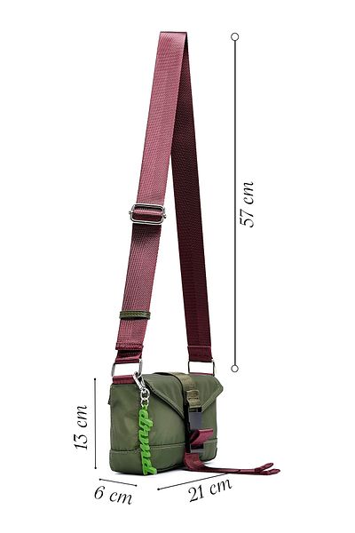 Derimod Women's Green Long Strap Mini Fabric Crossbody Bag 25Sbd27526F