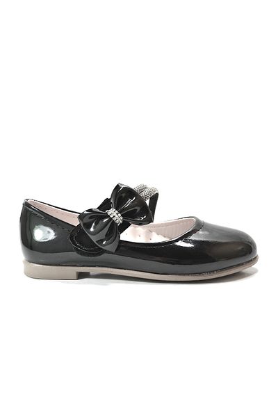 Onlo Ayakkabı Onlo Shoes Ty.723 Black Velcro Stone Girls' Ballerina Shoes