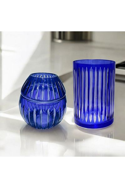 AYZ HOME Suport și Coș de șervețele din sticlă de cristal colorată