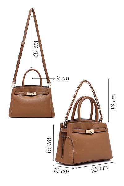 Derimod Women's Brown Long Strap Mini Shoulder Bag 25Sbd2493Ft