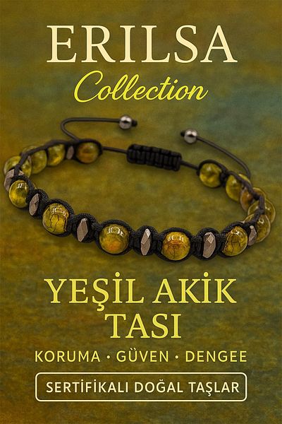 Erilsa Certified Green Agate and Terahertz Stone Bracelet – Stylish Combination Offering Protection, Trust and Clarity