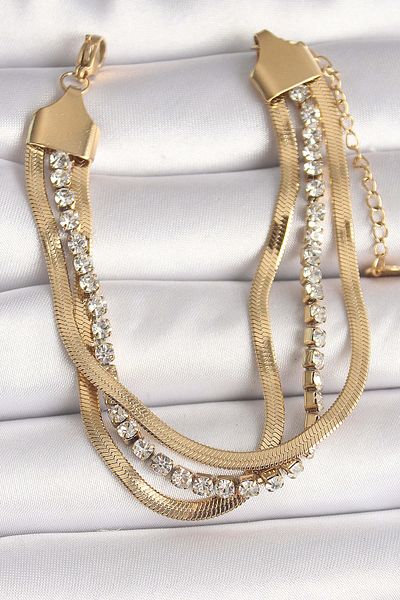 merland benvecocuk 316L Steel Gold Color 2 Piece Italian Chain Model Zircon Stone Women's Bracelet - Lisinya
