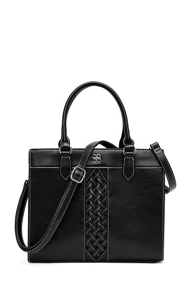 Derimod Women's Black Long Strap Patterned Shoulder Bag 25Sbd264118