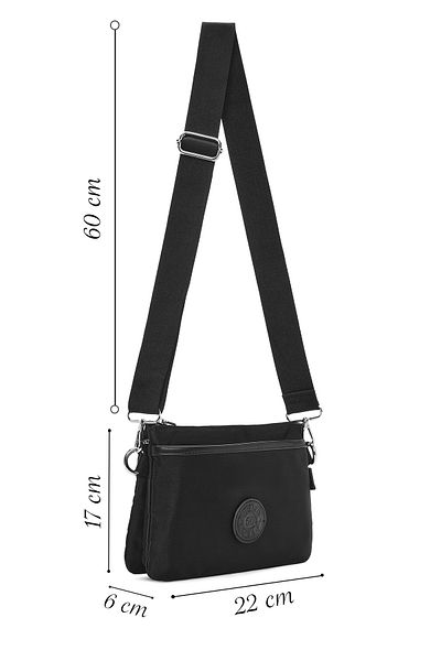 Derimod Women's Black Fabric Crossbody Bag 25Sbd27616F