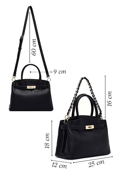 Derimod Women's Black Long Strap Mini Shoulder Bag 25Sbd2493Ft