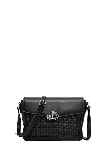 Derimod Women's Black Long Strap Crossbody Bag 25Sbd284014