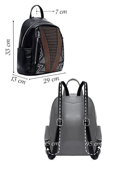 Derimod Women's Black Printed Backpack 25Sbd265026
