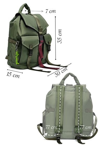 Derimod Women's Green Fabric Backpack 25Sbd27816F