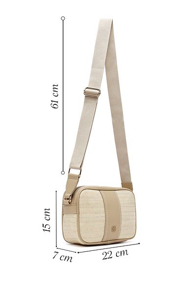 Derimod Women's Beige Long Strap Crossbody Bag 25Sbd250514
