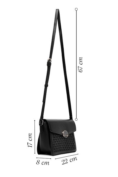 Derimod Women's Black Long Strap Crossbody Bag 25Sbd284014