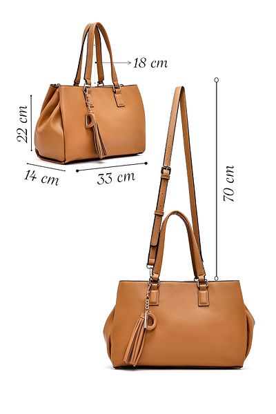 Derimod Women's Tan Long Strap Shoulder Bag 25Sbd254314