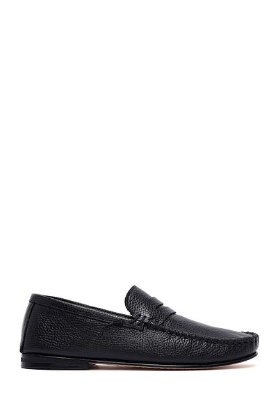 Derimod Loafer din piele neagră pentru bărbați 25SFD6028FT