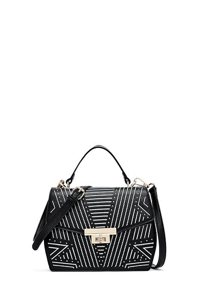 Derimod Women's Black Printed Long Strap Shoulder Bag 25Sbd262826