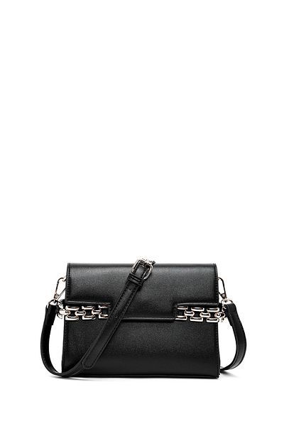 Derimod Women's Black Long Strap Classic Crossbody Bag 25Sbd262718