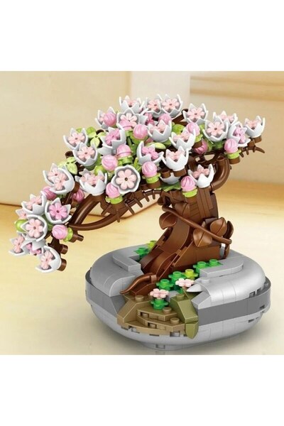 Loz mini ebedi sakura ağacı yapı blokları 426 parça Sakura Tree
