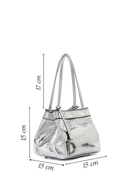 Derimod Women's Silver Mini Evening Dress Shoulder Bag 25Sbd251832