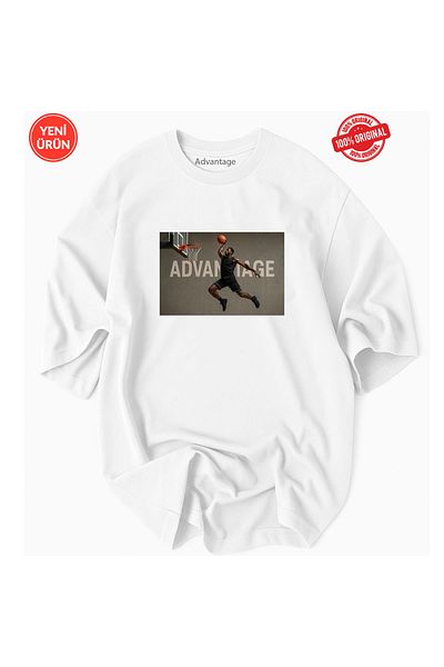 Advantage Tricou premium din bumbac 100% imprimat baschet