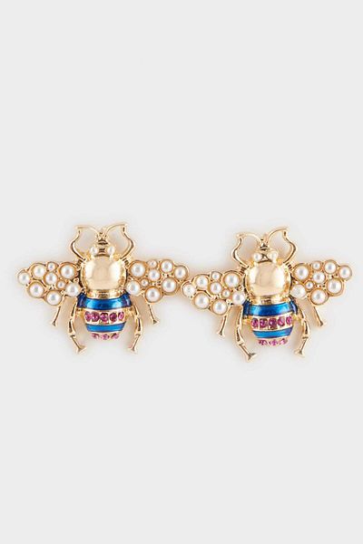DeFacto Women's Bee Detailed Gold Earrings F0875Axns