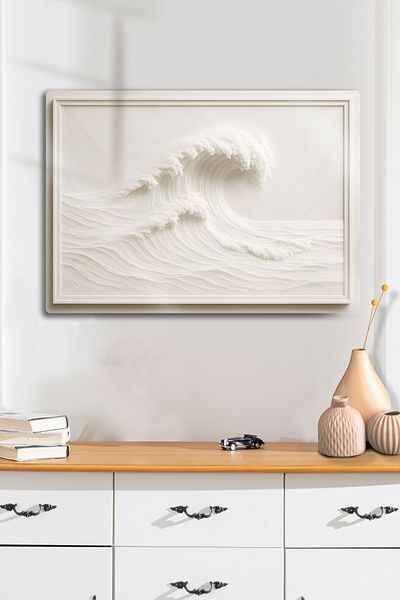 DekorHane Metal 3D Wobble Look Wave Table, Artistic Home Office Decoration