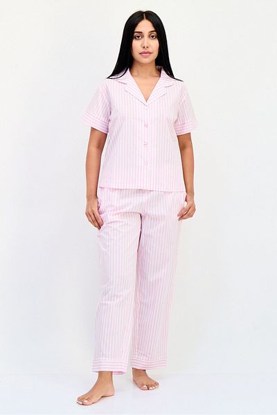 Flora Women 2 Pieces Stripe Pyjama Set, Multicolor
