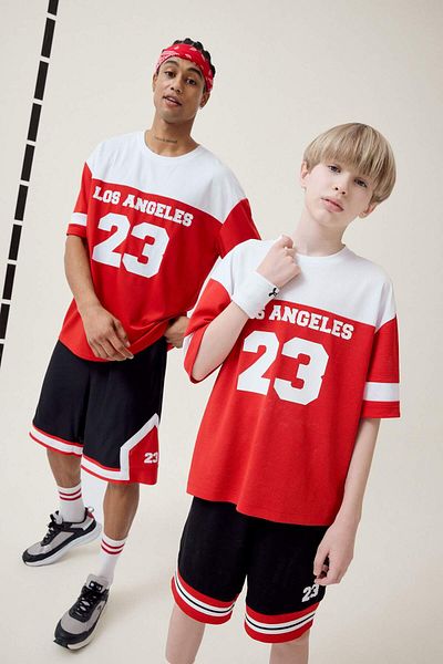 DeFacto Boy's Oversize Wide Fit Crew Neck Color Block Printed Short Sleeve T-Shirt F2413A825Hs
