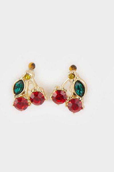 DeFacto Women's 3-Piece Fruit Gold Earrings F0866Axns