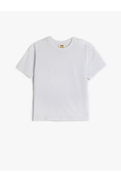 Koton New Season Basic Oversize T-Shirt Short Sleeve Crew Neck Cotton