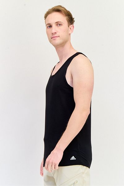 adidas Men 2 Pcs Sportswear Fit Sleeveless Training Tank Top, Black