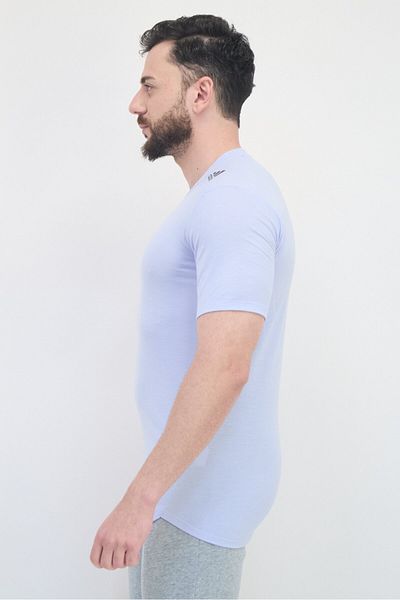 adidas Men Sportswear Fit Short Sleeves Training T-Shirt, Pale Blue