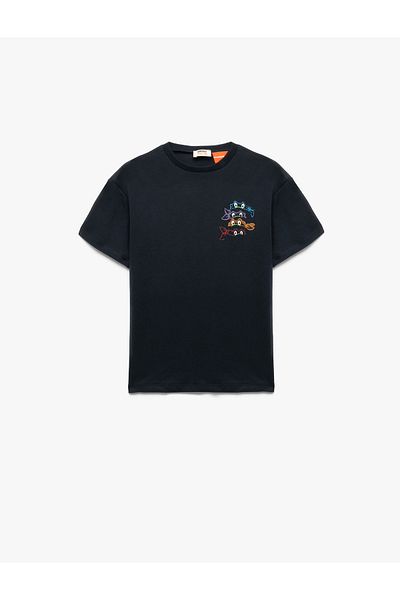Koton New Season Crew Neck Short Sleeve Ninja Turtles Printed Cotton Oversize T-Shirt