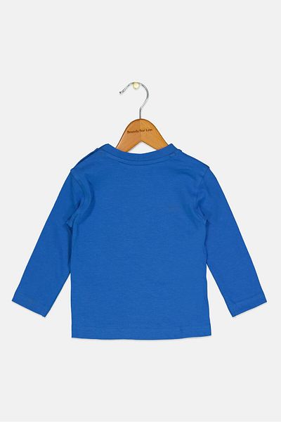 MOTHERCARE Toddlers Boy Crew Neck Long Sleeves Graphic Print T-Shirt, Blue