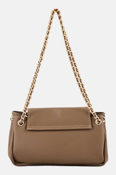 Vince Camuto Women Brand Logo Shoulder Bag, Dark Brown