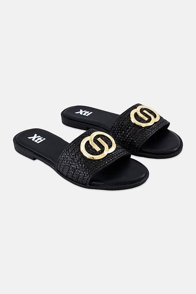 XTI Women Slip On Flats, Black