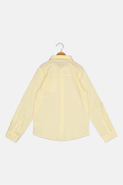 Dkny Kids Boy Striped Long Sleeve Casual Shirt, Multicolor