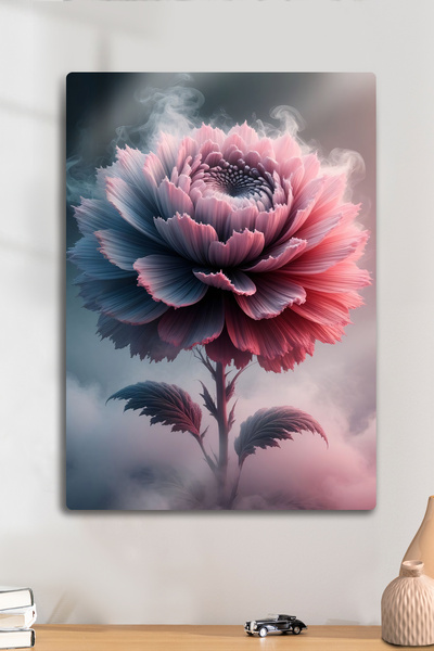 DekorHane Aspect 3D, imprimare metalică, pictură decorativă cu flori, artă re...