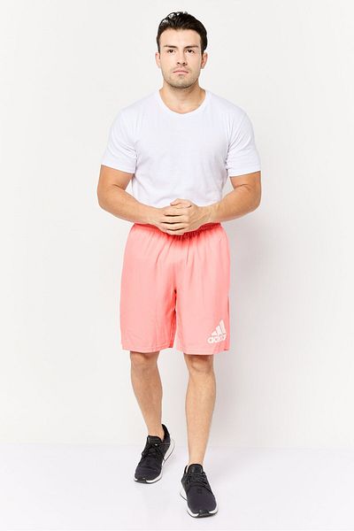 adidas Men Sportswear Fit 9 Inseam Running Shorts, Coral