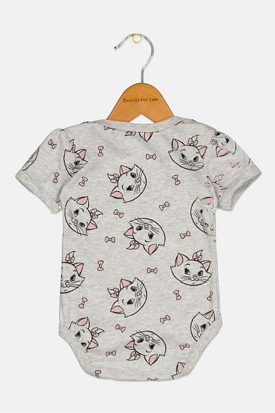 Disney Toddlers Girl Graphic Print Short Sleeves Bodysuit, Multicolor