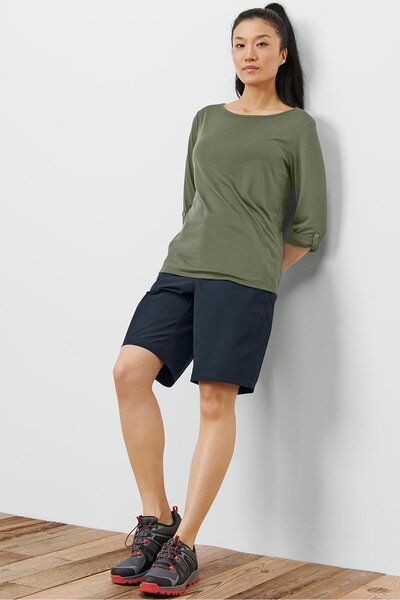 Tchibo Women Sportswear Fit Long Sleeve Outdoor T-Shirt, Sage Green