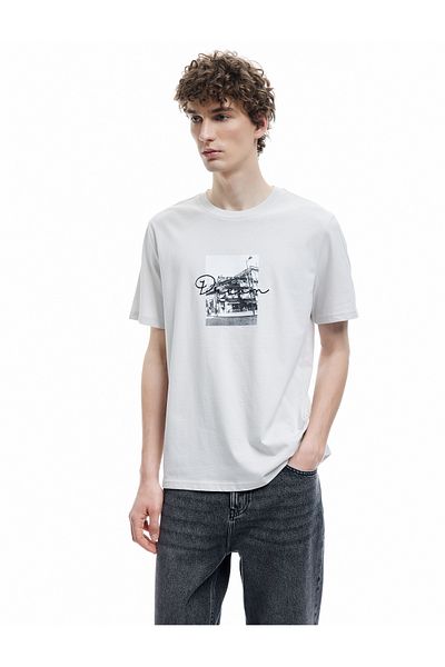Koton New Season Crew Neck Short Sleeve Cotton Printed T-Shirt