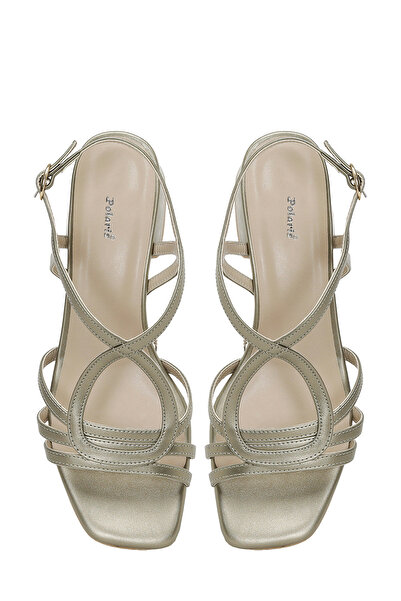 Polaris 325077.Z 5FX Altın Kadın Topuklu Sandalet