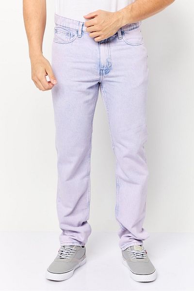 Esprit Men Straight Fit Washed Non Stretchable Jeans, Washed Lavender