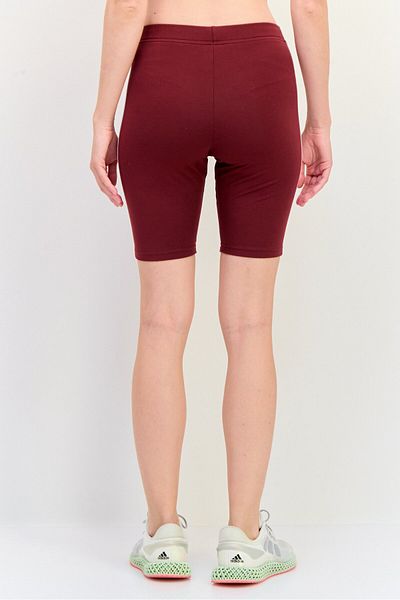 adidas Women Sportswear Fit Brand Logo Cycling Shorts, Maroon