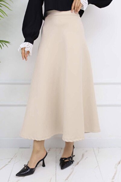 TRENDTESETTÜR Women Beige (Stone) A-Line Skirt t 212