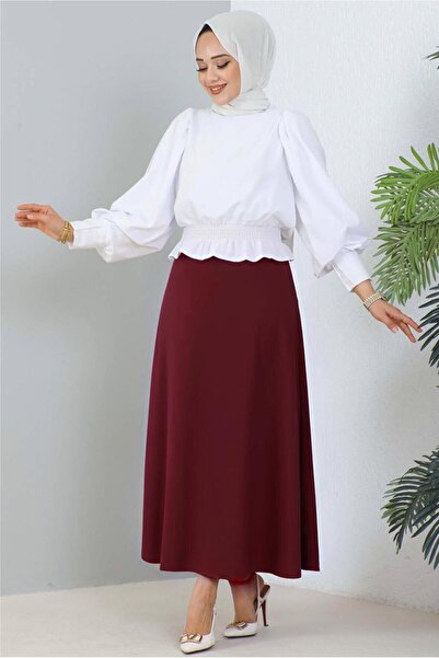 TRENDTESETTÜR Women's Bordo A-Cut Skirt t 112