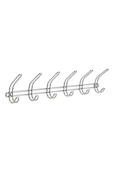 Generic رف حائط InterDesign بستة خطافات كروم